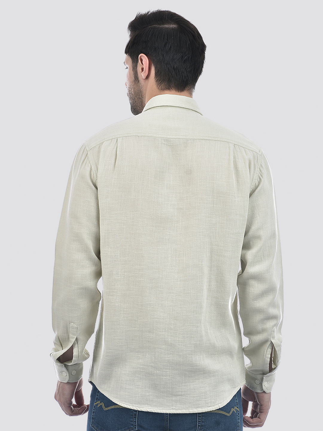 Numero Uno Men Solid Light Green Shirt